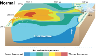 el nino, normal conditions