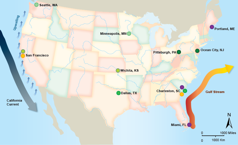 weather oceans map