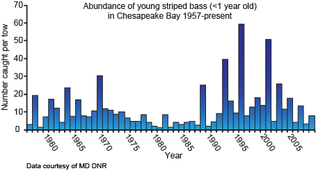 Bass abundance 1957-present